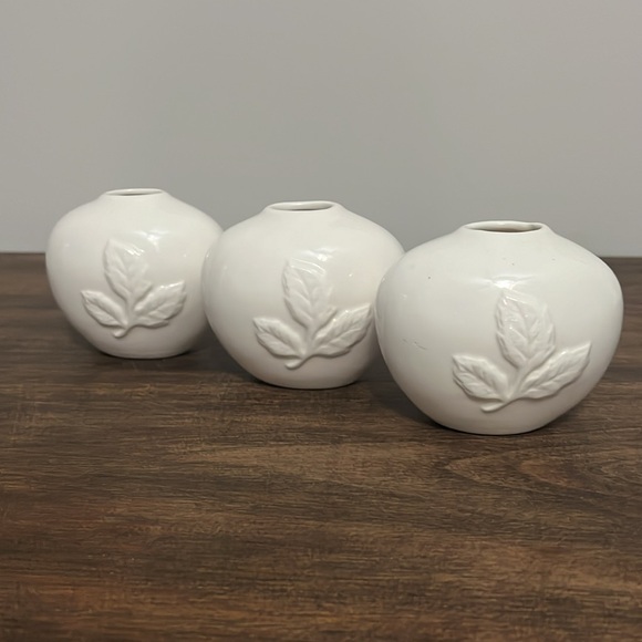 Set of 3 ceramic bud vases, VTG - Picture 2 of 8